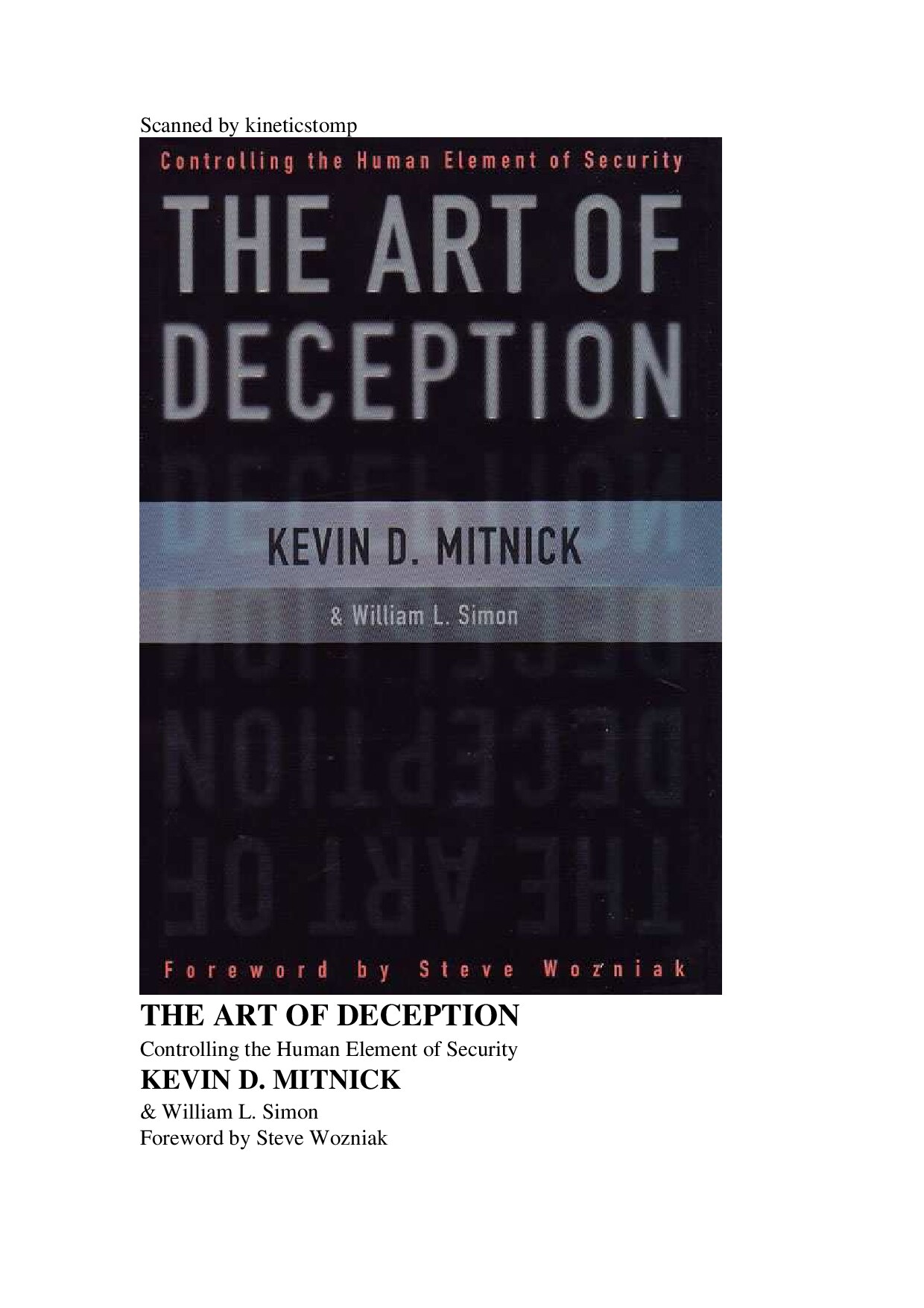 The Art Of Deception (Kevin Mitnick) (Z-Library)